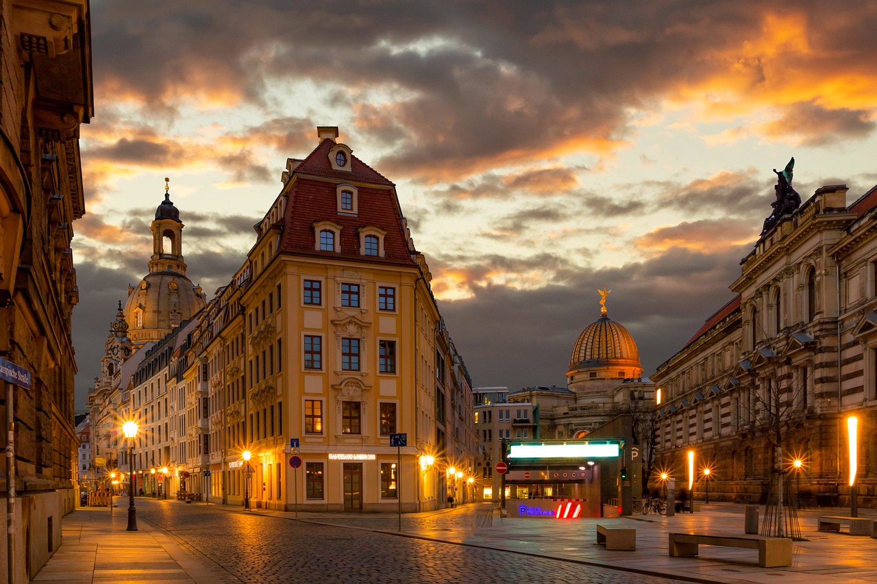 Skyline von Dresden mit der Frauenkirche