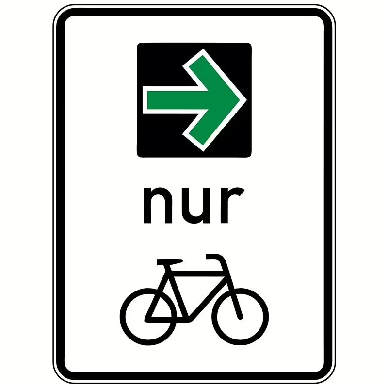 Verkehrszeichen 721 - Grünpfeil nur für Radfahrer