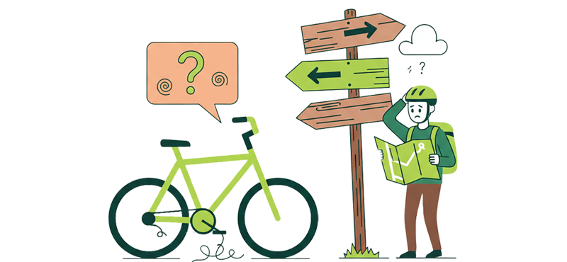 Fahrradfahrer verirrt sich - 404 Seite nicht gefunden